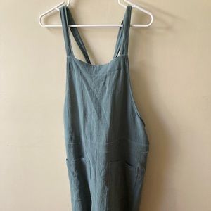 Sea green overall jumpsuit